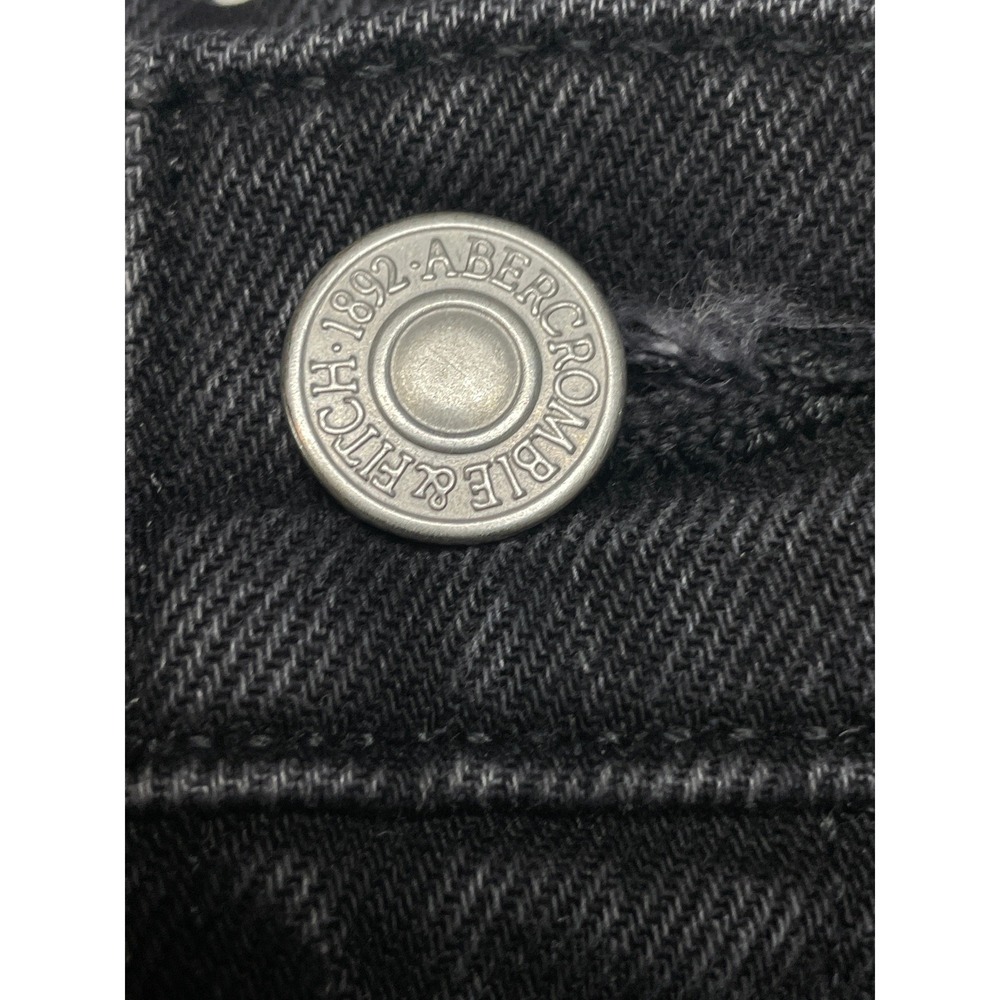 Abercrombie & Fitch Jeans WOMENS 32/14R 90s Straight Ultra High Rise Distressed - Picture 10 of 16